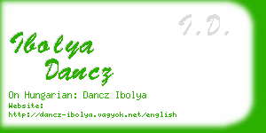 ibolya dancz business card